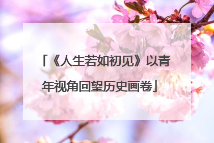 《人生若如初见》以青年视角回望历史画卷