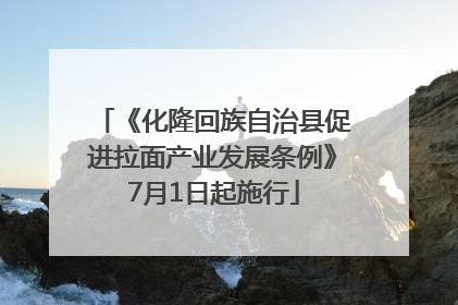 《化隆回族自治县促进拉面产业发展条例》7月1日起施行
