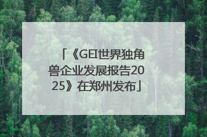 《GEI世界独角兽企业发展报告2025》在郑州发布
