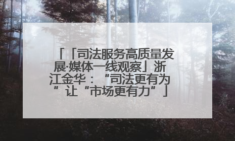 「司法服务高质量发展·媒体一线观察」浙江金华：“司法更有为”让“市场更有力”