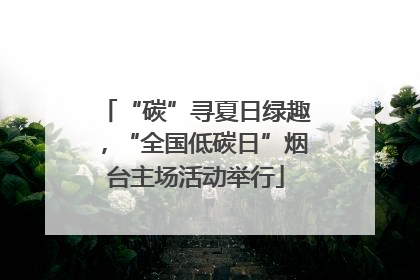 “碳”寻夏日绿趣，“全国低碳日”烟台主场活动举行