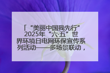 “美丽中国我先行” 2025年“六·五”世界环境日电网环保宣传系列活动——多场景联动，共筑生态发展新图景