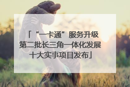 “一卡通”服务升级 第二批长三角一体化发展十大实事项目发布