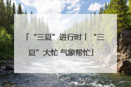 “三夏”进行时丨“三夏”大忙 气象帮忙