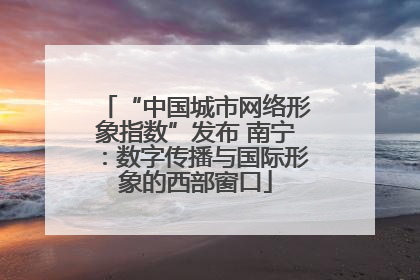 “中国城市网络形象指数”发布 南宁：数字传播与国际形象的西部窗口