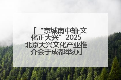 “京城南中轴·文化正大兴”2025北京大兴文化产业推介会于成都举办