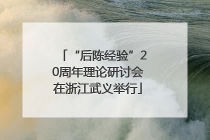“后陈经验”20周年理论研讨会在浙江武义举行