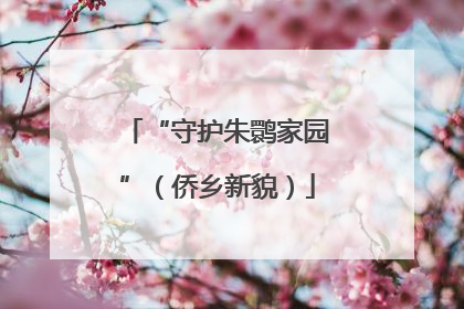 “守护朱鹮家园”（侨乡新貌）