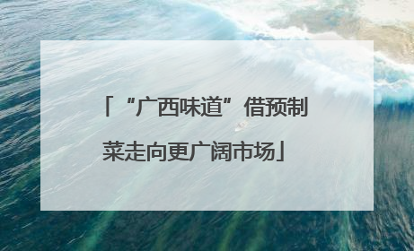 “广西味道”借预制菜走向更广阔市场