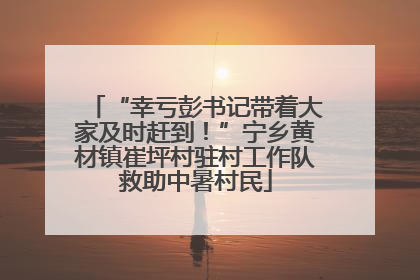 “幸亏彭书记带着大家及时赶到！”宁乡黄材镇崔坪村驻村工作队救助中暑村民