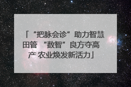 “把脉会诊”助力智慧田管 “数智”良方夺高产 农业焕发新活力