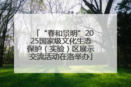 “春和景明”2025国家级文化生态保护（实验）区展示交流活动在洛举办
