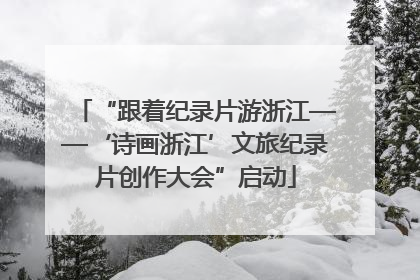“跟着纪录片游浙江——‘诗画浙江’文旅纪录片创作大会”启动