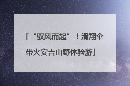 “驭风而起”！滑翔伞带火安吉山野体验游