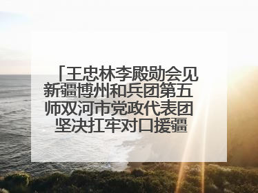 王忠林李殿勋会见新疆博州和兵团第五师双河市党政代表团 坚决扛牢对口援疆重大政治责任 推动双方实现优势互补务实合作