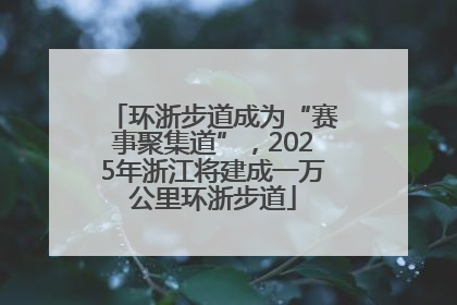 环浙步道成为“赛事聚集道”，2025年浙江将建成一万公里环浙步道