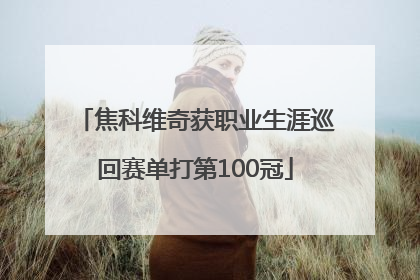 焦科维奇获职业生涯巡回赛单打第100冠
