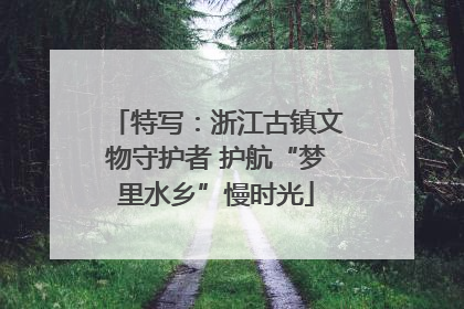 特写：浙江古镇文物守护者 护航“梦里水乡”慢时光
