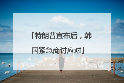 特朗普宣布后，韩国紧急商讨应对
