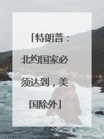 特朗普：北约国家必须达到，美国除外