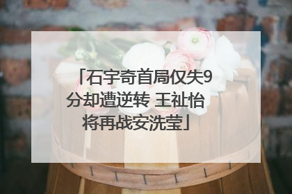 石宇奇首局仅失9分却遭逆转 王祉怡将再战安洗莹