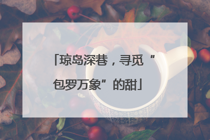 琼岛深巷，寻觅“包罗万象”的甜