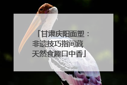 甘肃庆阳面塑：非遗技巧指间藏 天然食趣口中香