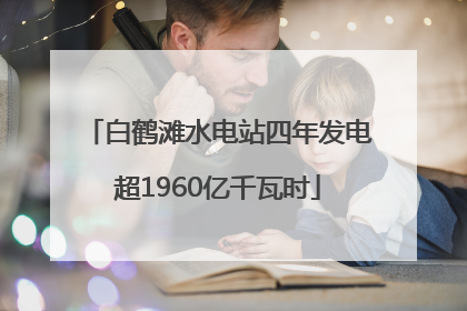 白鹤滩水电站四年发电超1960亿千瓦时