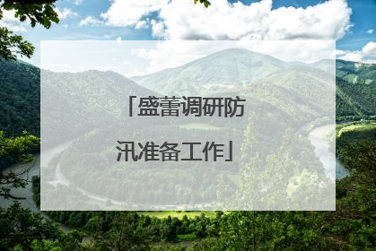 盛蕾调研防汛准备工作