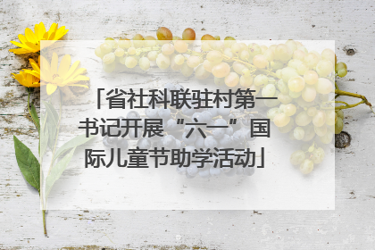 省社科联驻村第一书记开展“六一”国际儿童节助学活动