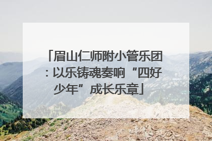 眉山仁师附小管乐团：以乐铸魂奏响“四好少年”成长乐章