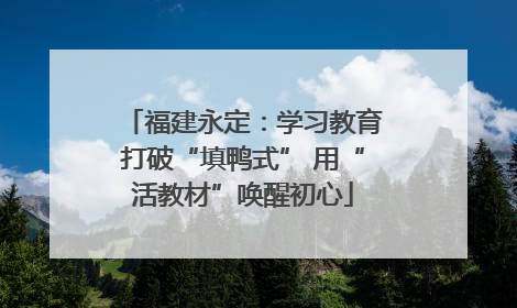 福建永定：学习教育打破“填鸭式” 用“活教材”唤醒初心