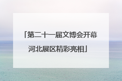 第二十一届文博会开幕 河北展区精彩亮相