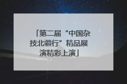 第二届“中国杂技北疆行”精品展演精彩上演