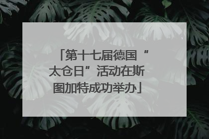 第十七届德国“太仓日”活动在斯图加特成功举办