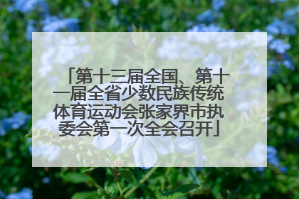 第十三届全国、第十一届全省少数民族传统体育运动会张家界市执委会第一次全会召开