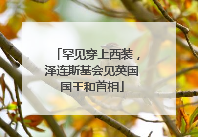 罕见穿上西装，泽连斯基会见英国国王和首相
