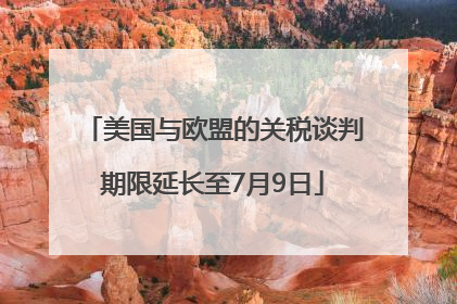 美国与欧盟的关税谈判期限延长至7月9日