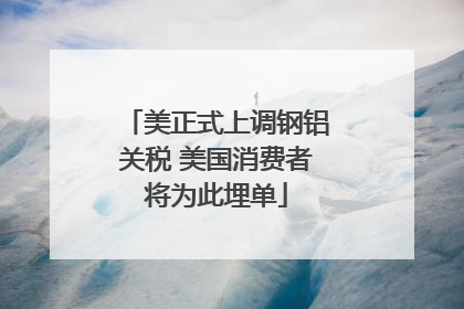 美正式上调钢铝关税 美国消费者将为此埋单