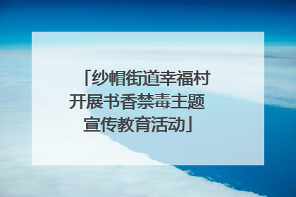 纱帽街道幸福村开展书香禁毒主题宣传教育活动