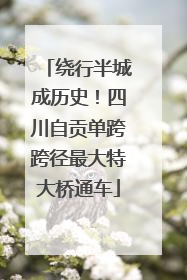 绕行半城成历史！四川自贡单跨跨径最大特大桥通车