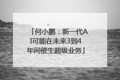 何小鹏：新一代AI可能在未来3到4年间催生超级业务