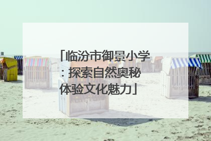临汾市御景小学：探索自然奥秘 体验文化魅力
