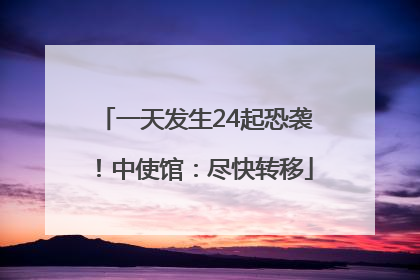 一天发生24起恐袭！中使馆：尽快转移