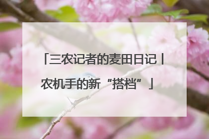 三农记者的麦田日记丨农机手的新“搭档”