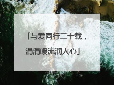 与爱同行二十载，涓涓暖流润人心