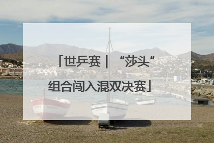 世乒赛｜“莎头”组合闯入混双决赛