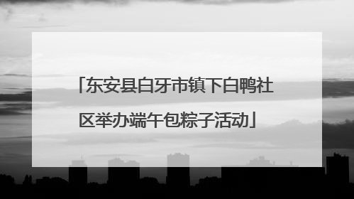 东安县白牙市镇下白鸭社区举办端午包粽子活动