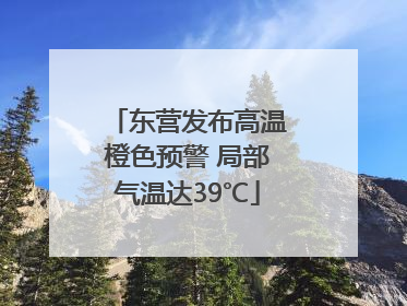 东营发布高温橙色预警 局部气温达39℃