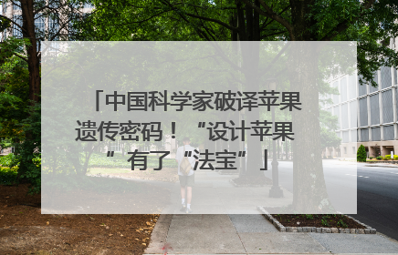中国科学家破译苹果遗传密码！“设计苹果”有了“法宝”